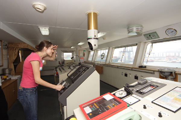 Hong Kong Stock Photo - Tour of Container Ship